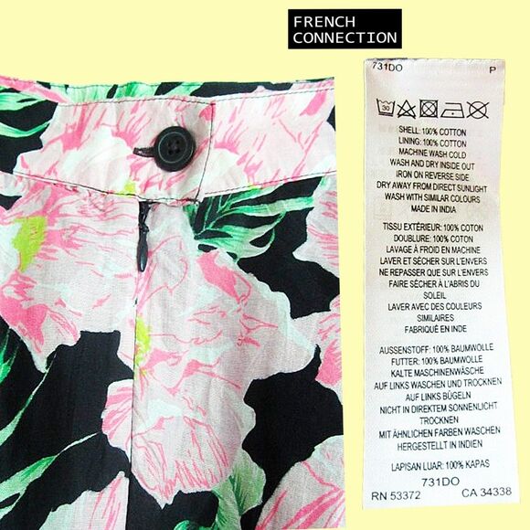 FRENCH CONNECTION NEW Romantic HOLIDAY POPPY Floral Band Tailored Full Skirt 2 - Picture 11 of 12